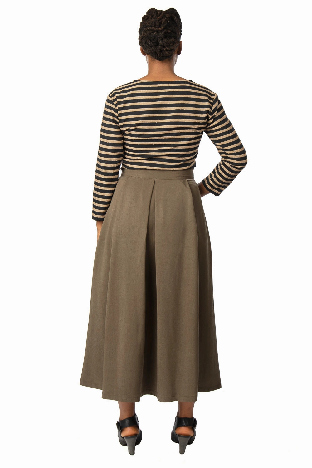 Rue Skirt in Olive Tencel Timeless Design