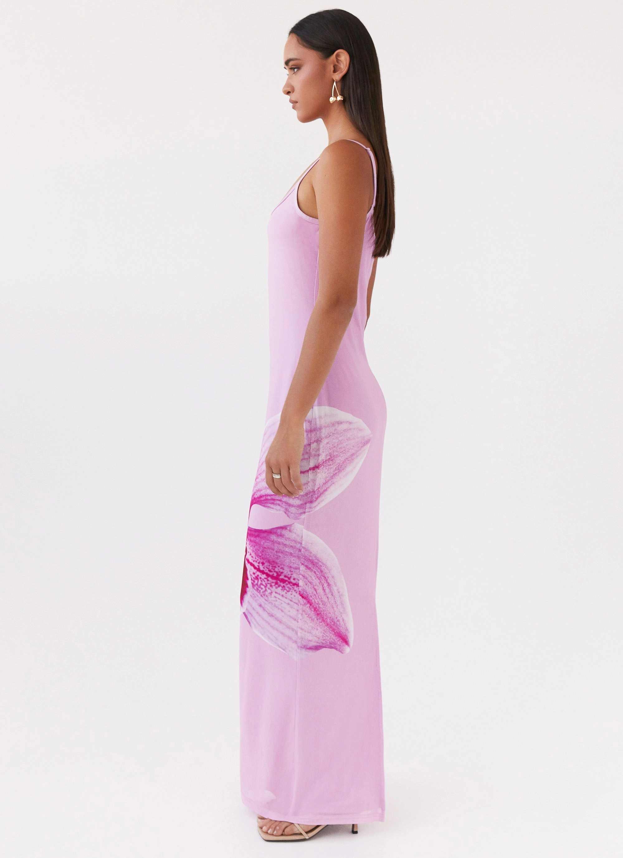 Vibe Choice Subtle Touch Bad News Mesh Maxi Dress - Pink Magnolia