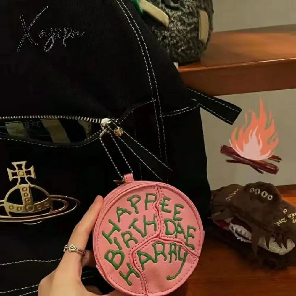 Xajzpa - Retro Kawaii Birthday Cake Women Coin Purse Kawaii Cartoon Harajuku Cute Storage Bag Mini Bag Girl Purses Food Wallet Coin Pouch