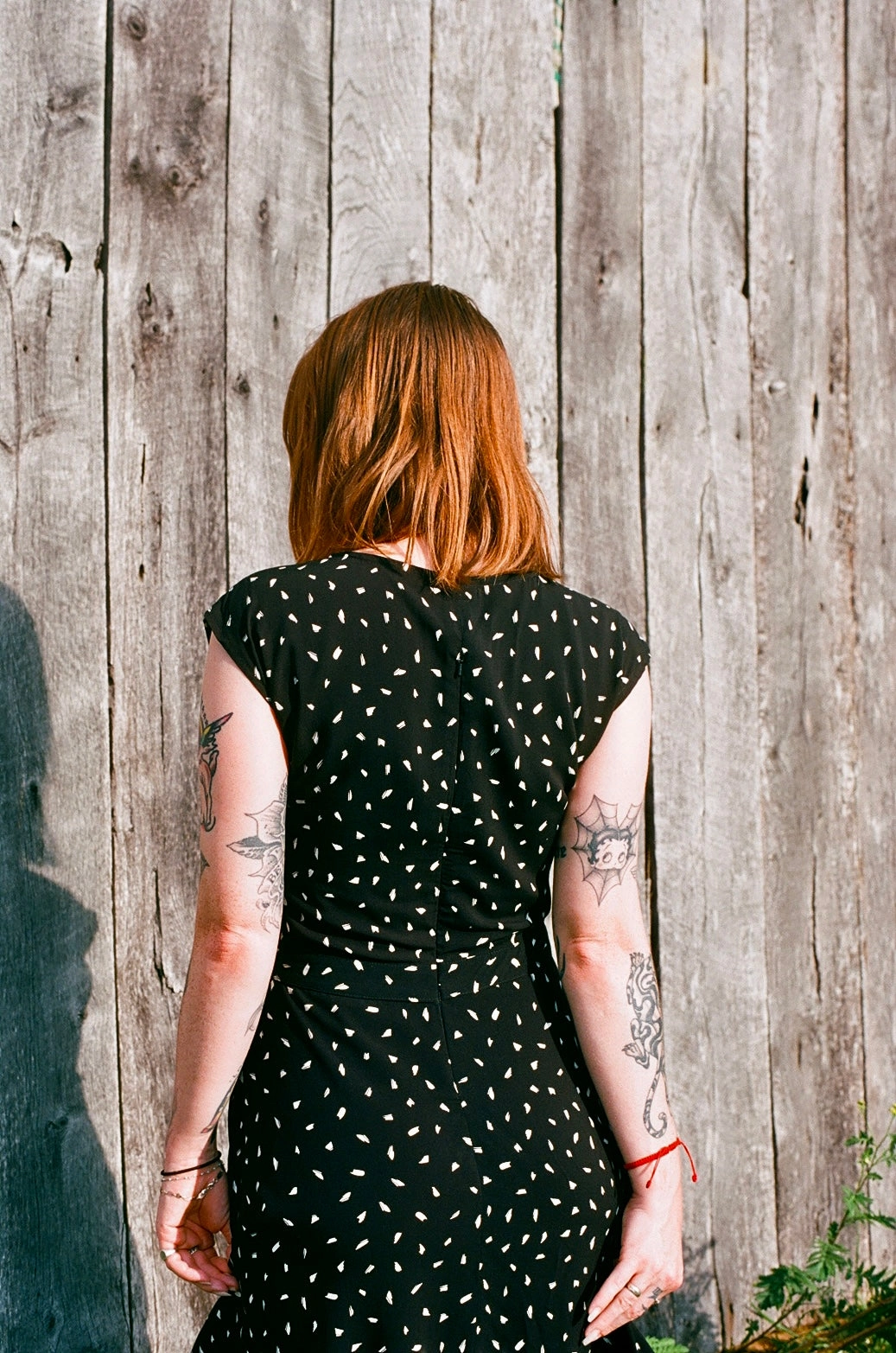 Xena Dress in Black Abstract Dot Dreamy Flow Best-Seller