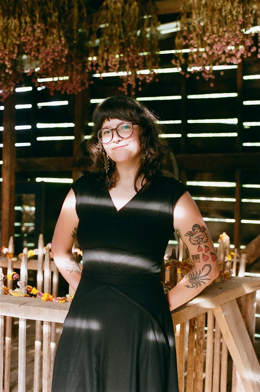 Xena Dress in Black Linen Daily Option Cozy Tones