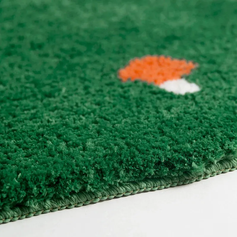 Yeknu Kawaii Tufting Mushroom Forest Rug Living Room Carpet Green Mat Fluffy Children Bedroom Crib Side Floor Pad Home Nursery Decor