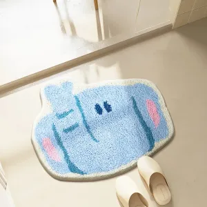 Yeknu Tufting Cartoon Animal Bathroom Mat Elephant Crocodile Carpet Bathmat Rug Floor Pad Doormat Kawaii Home Room Nursery Decor