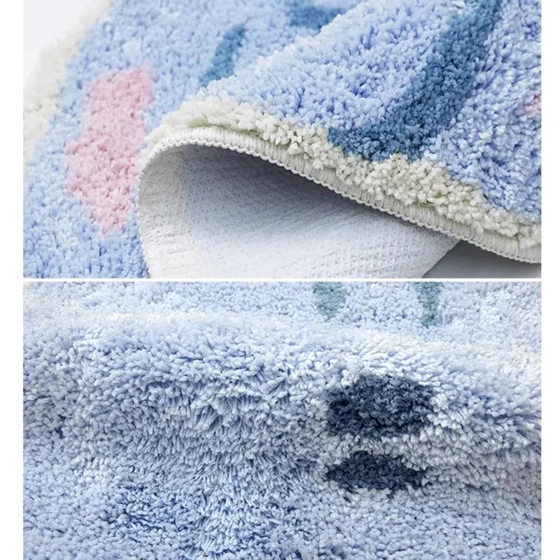 Yeknu Tufting Cartoon Animal Bathroom Mat Elephant Crocodile Carpet Bathmat Rug Floor Pad Doormat Kawaii Home Room Nursery Decor
