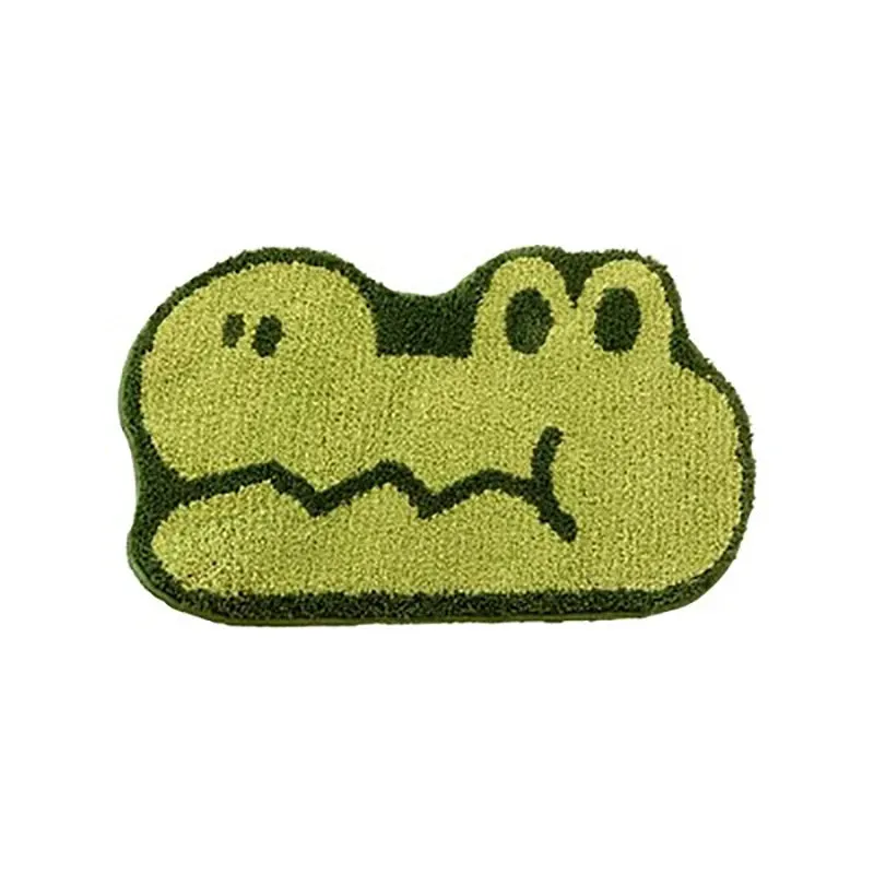 Yeknu Tufting Cartoon Animal Bathroom Mat Elephant Crocodile Carpet Bathmat Rug Floor Pad Doormat Kawaii Home Room Nursery Decor