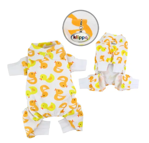 Yellow Ducky Knit Cotton Pajamas