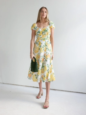 Yellow Rose Dress Love Energy Chic Layers