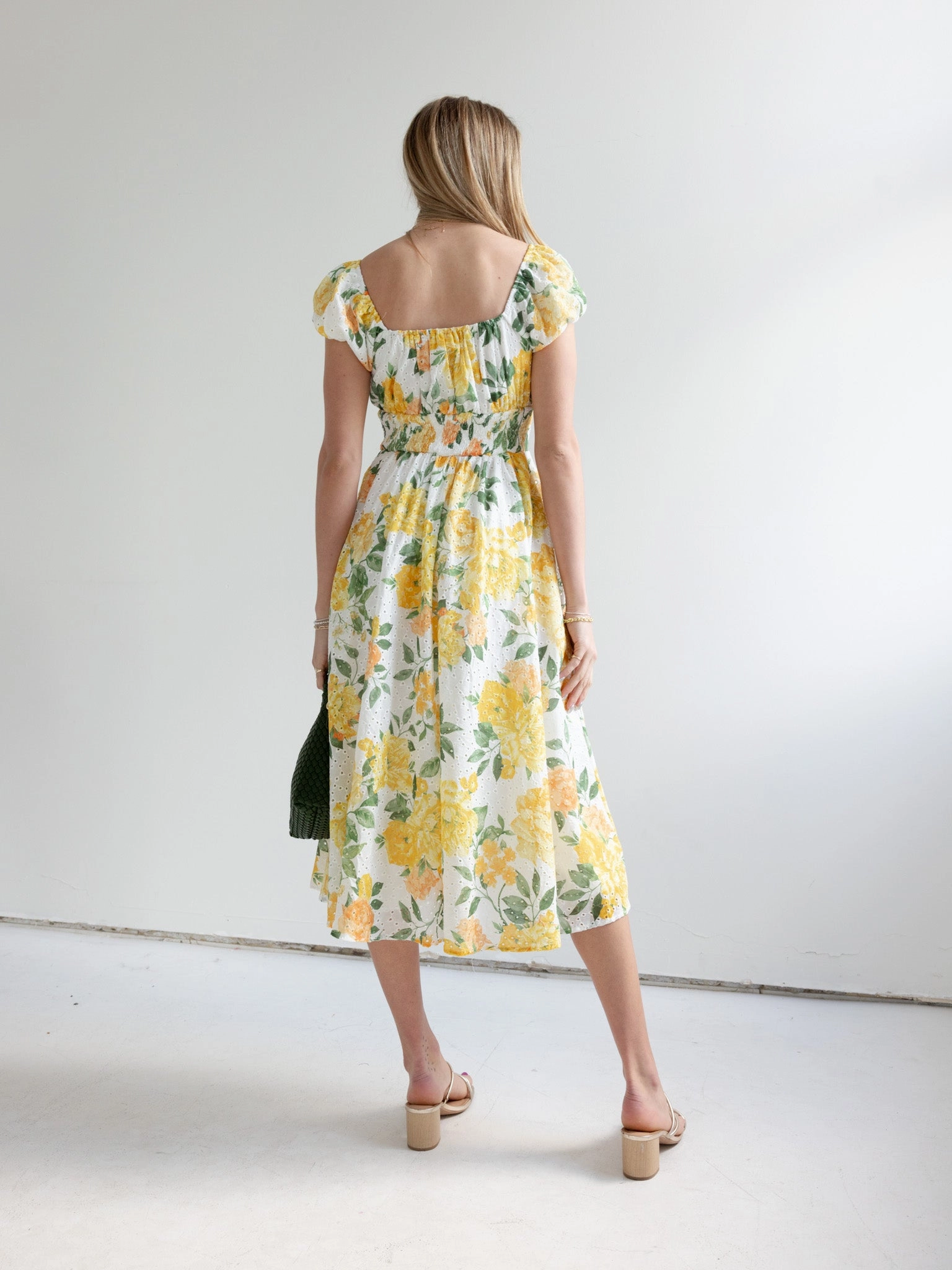 Family Glow Fit Clean Yellow Rose Dress