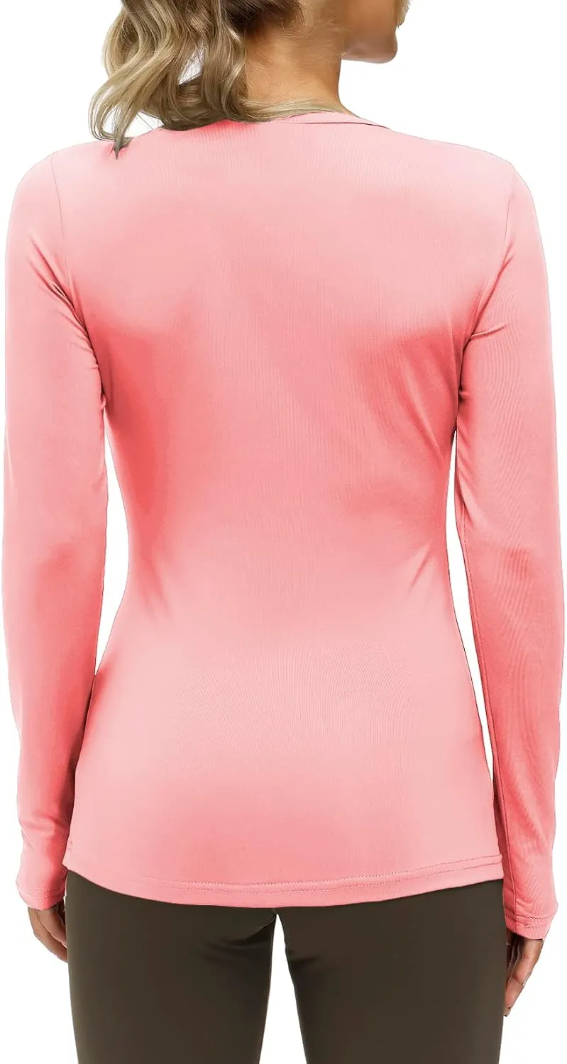 Yige Women's Long Sleeves Running Athletic Shirt Moisture Wicking Tops Crewneck Tee