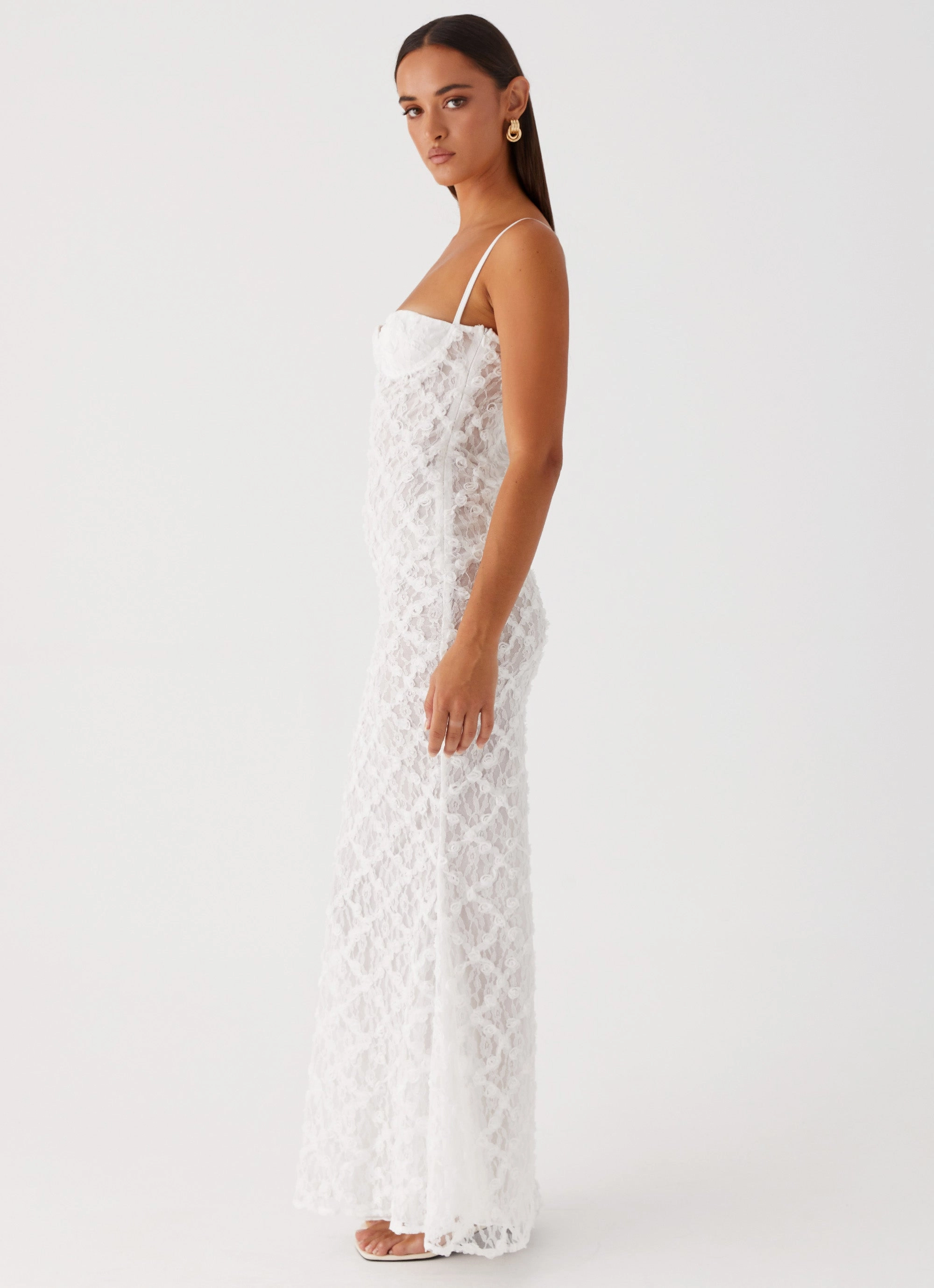 That Girl Maxi Dress - White Crystal-Detail