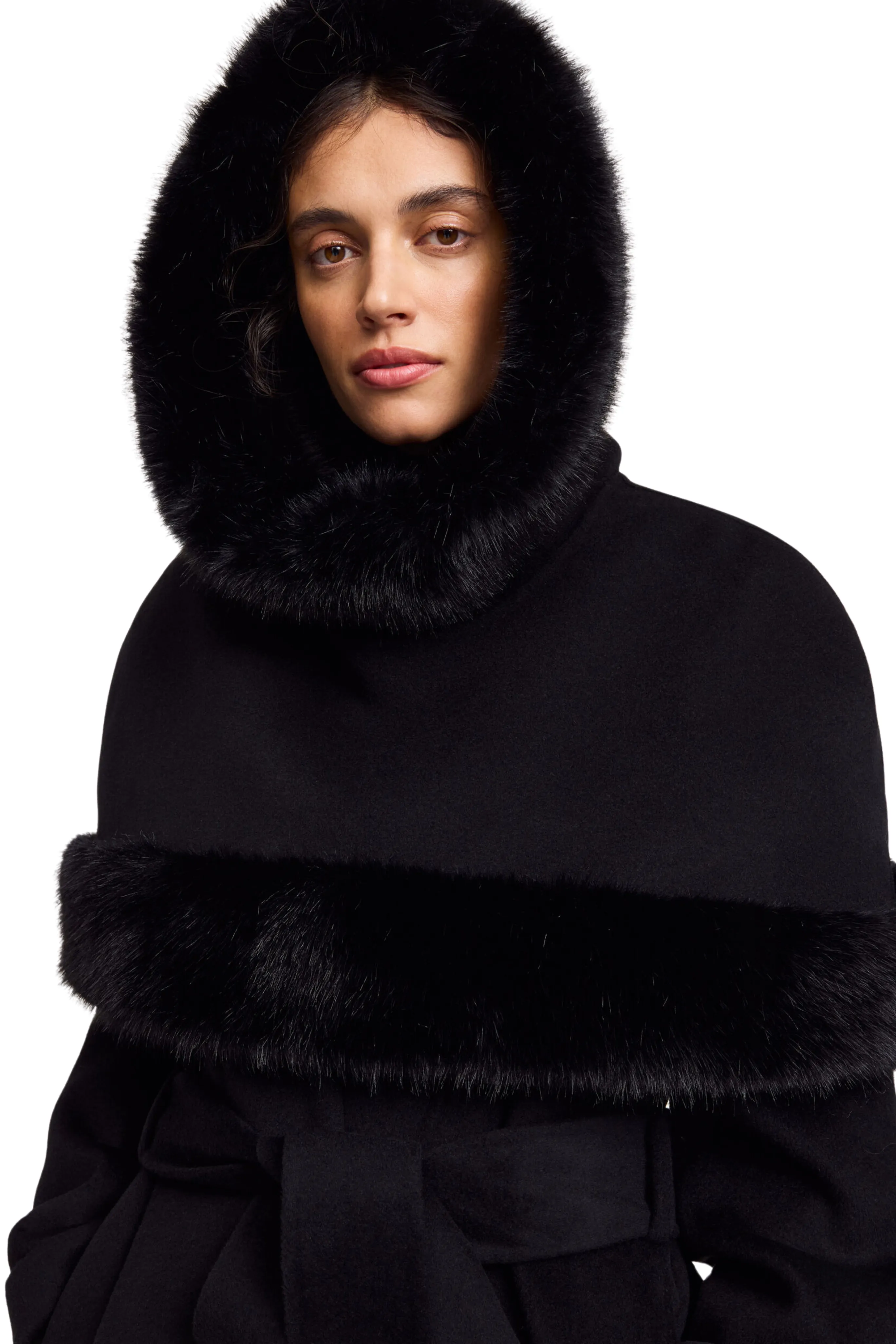 Warm Layer Marta Hood in Black