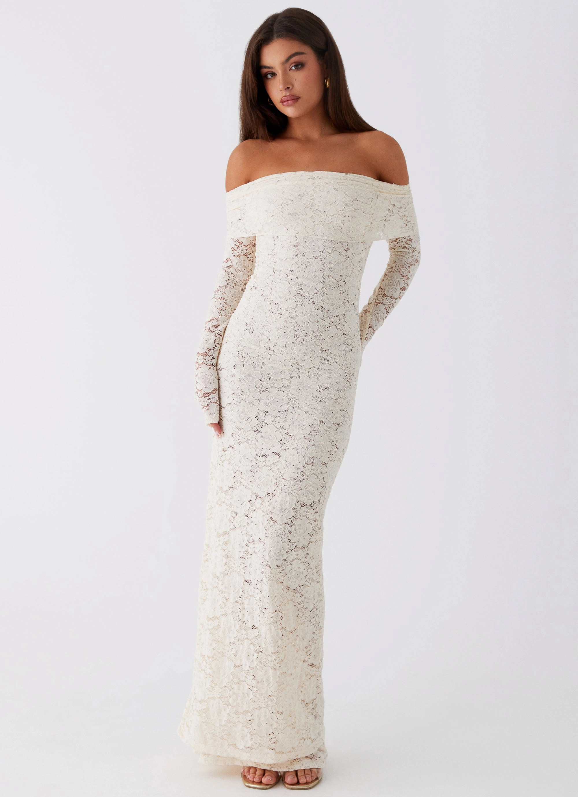 Live Soft Yours Always Lace Maxi Dress - Ivory