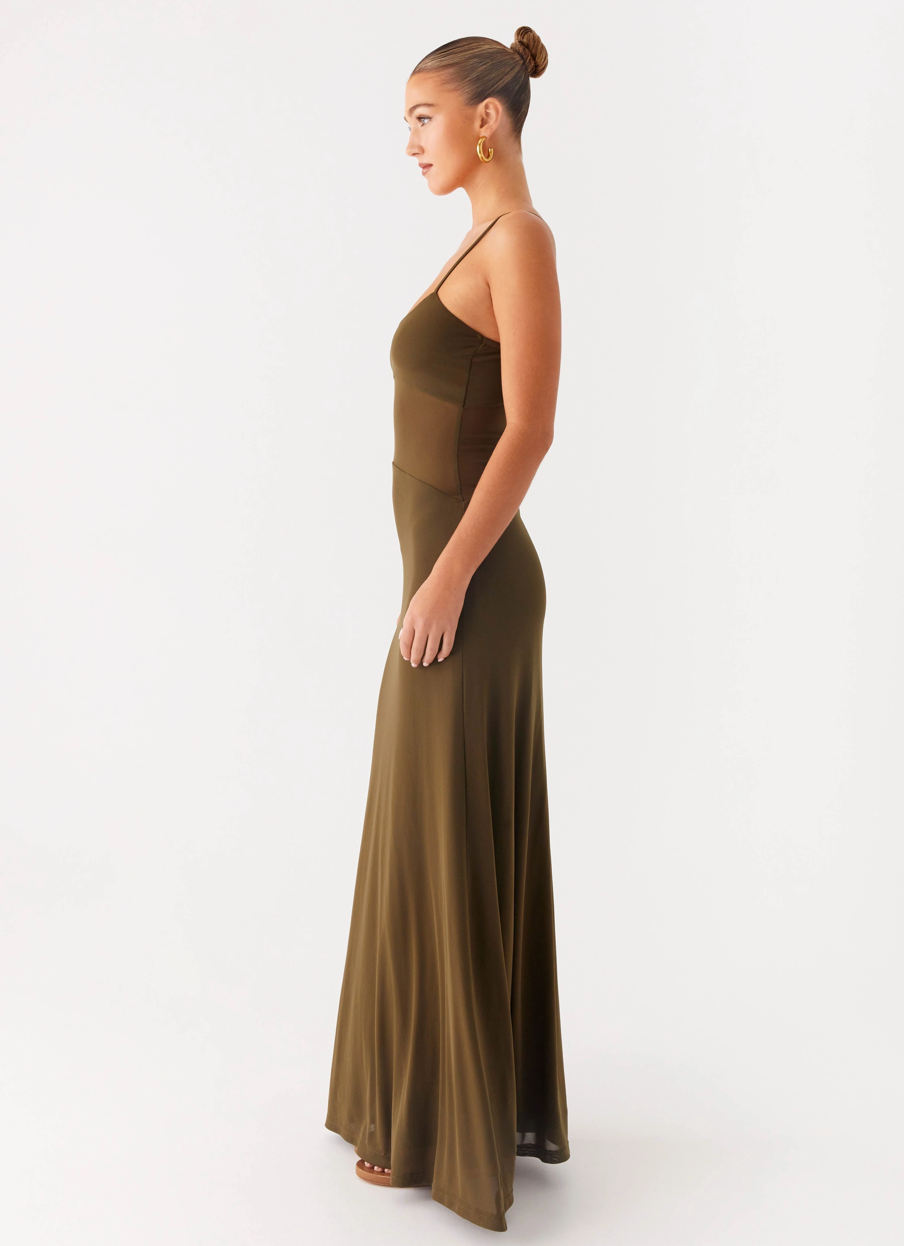 Cozy Fit Lounge Feel Starfall Maxi Dress - Khaki