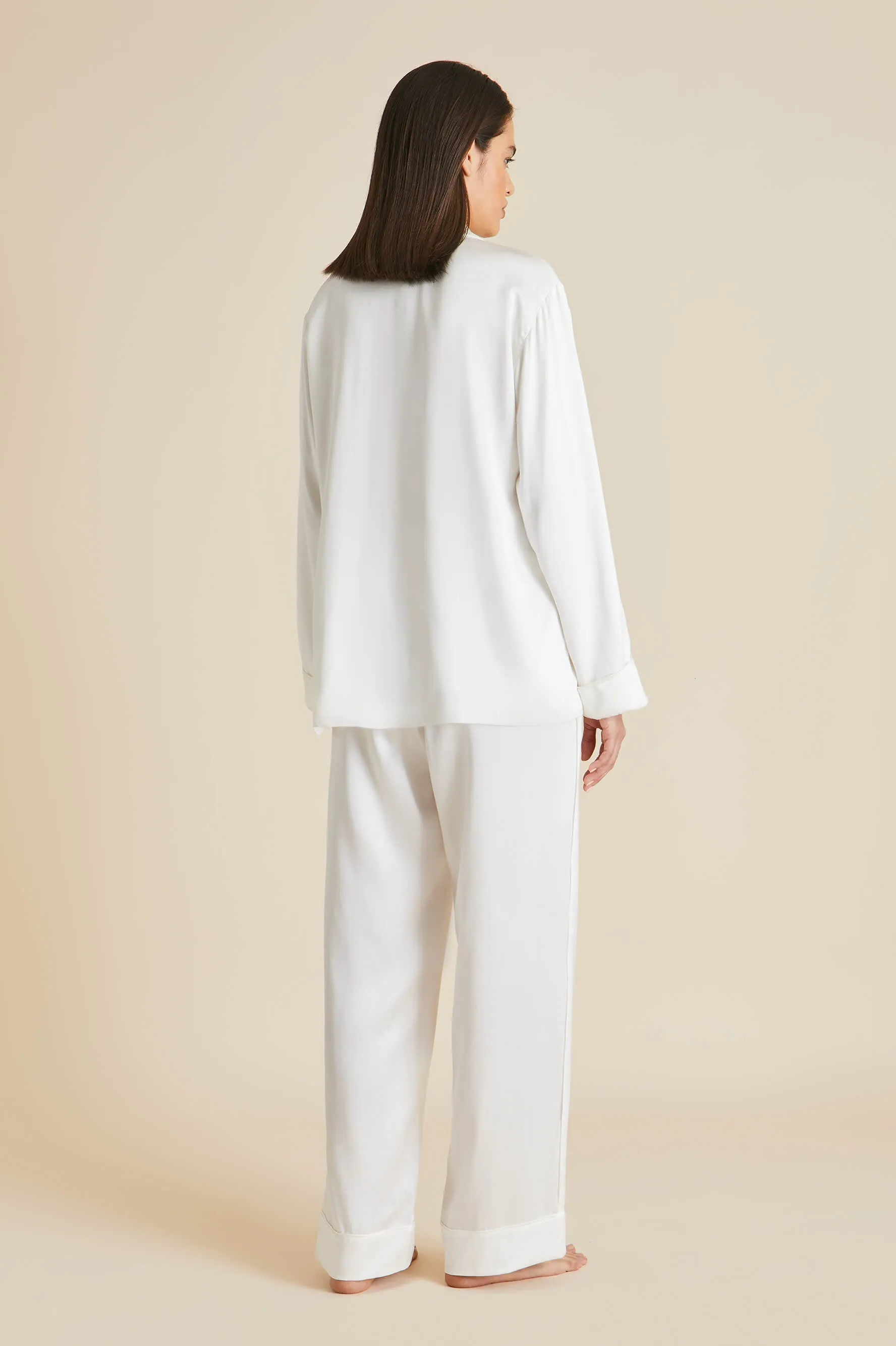 Yves Desire Ivory pajamas in Silk Satin