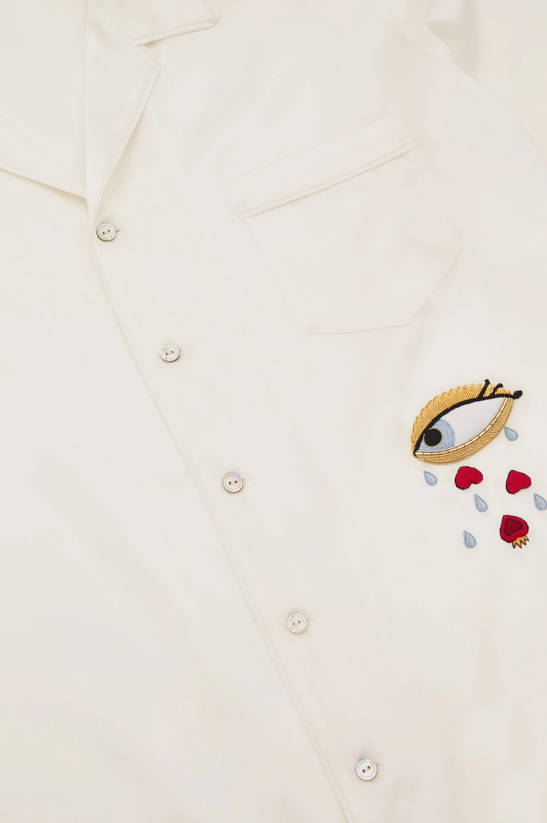 Yves Desire Ivory pajamas in Silk Satin