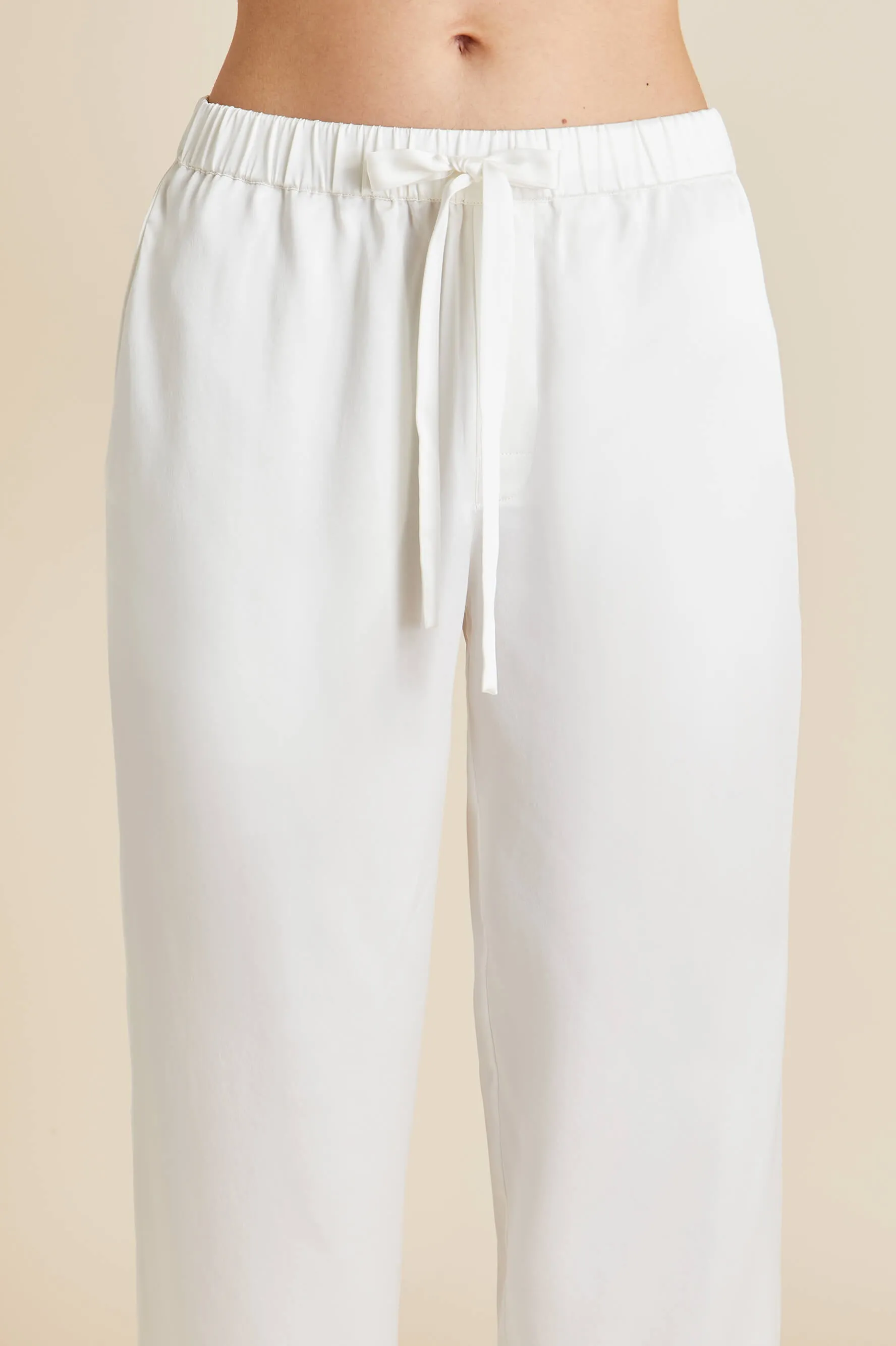 Yves Desire Ivory pajamas in Silk Satin