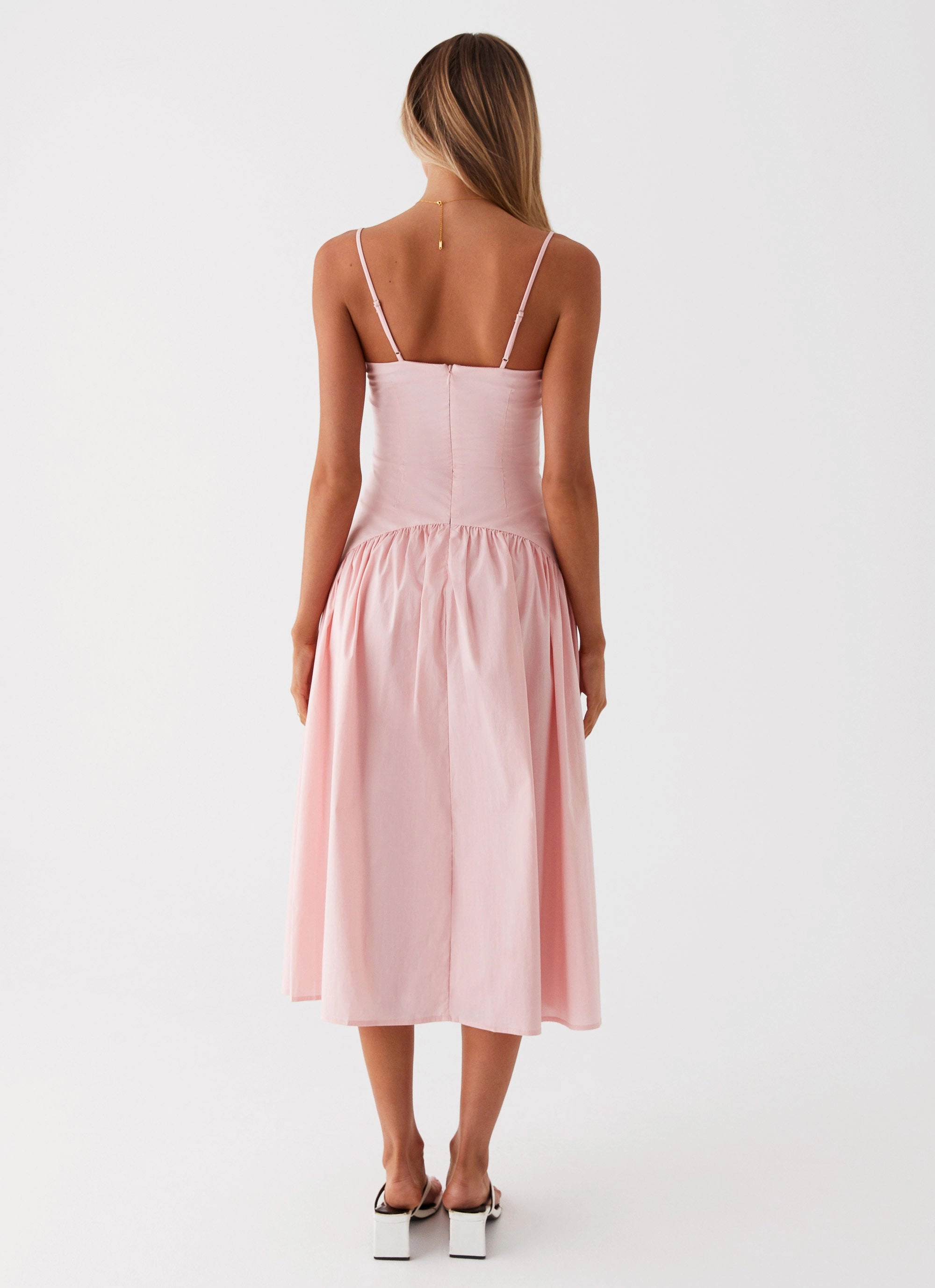 Light Wrap Leg-Lengthening Yvette Corset Midi Dress - Pink