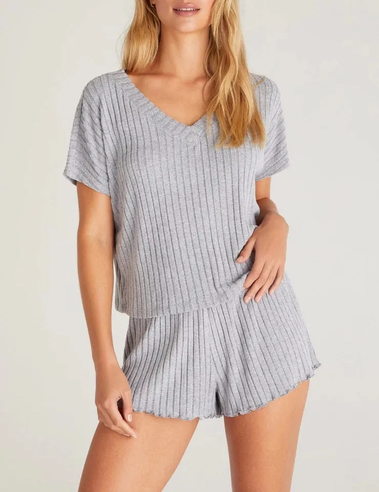 Z Supply Harper Rib V-Neck Top