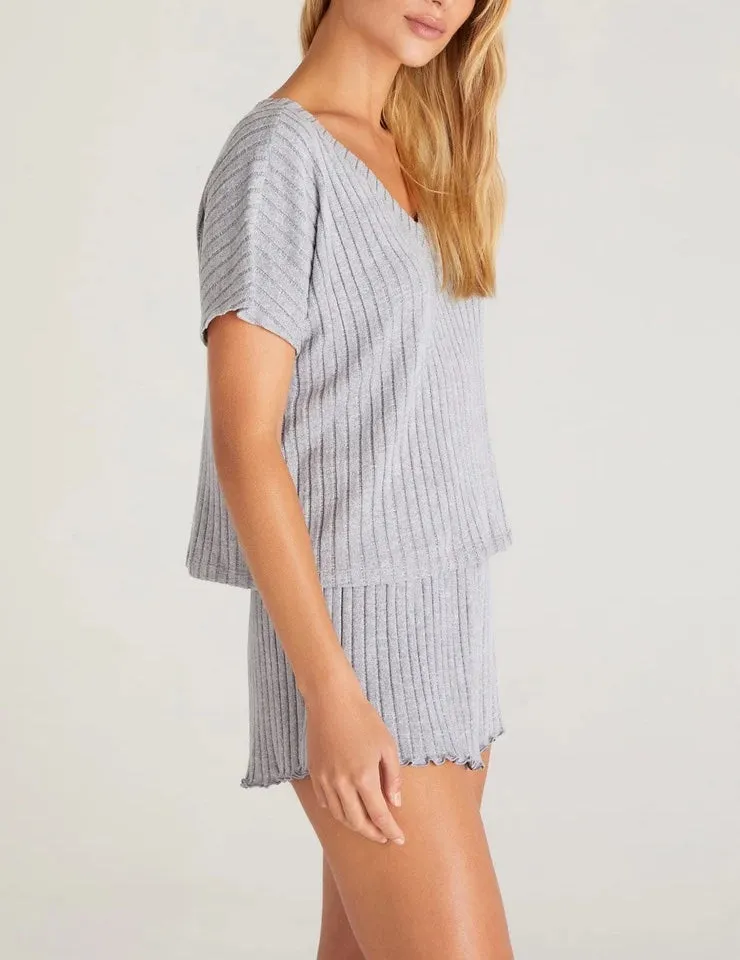 Z Supply Harper Rib V-Neck Top