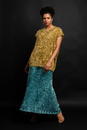 Zander Metallic Skirt Weekend Fashion Collaboration Piece