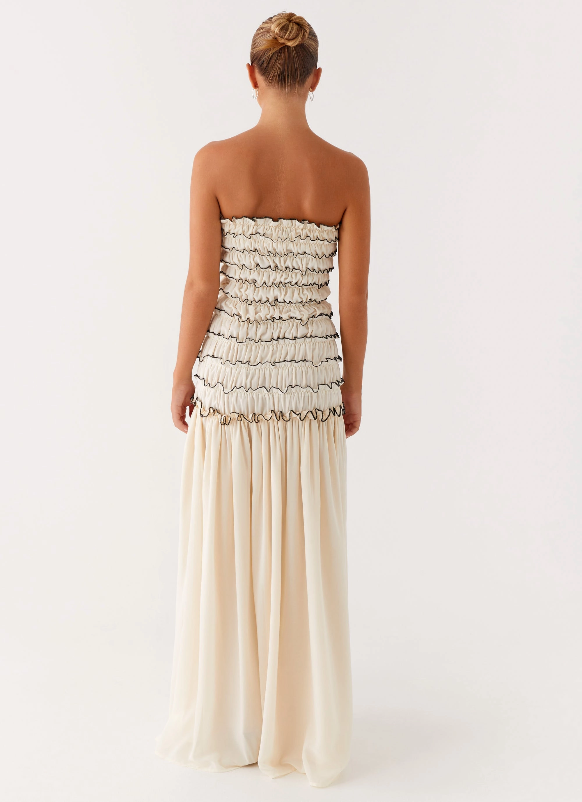 ConvertibleNeckline Versatile Layer Zariah Maxi Dress - Ivory