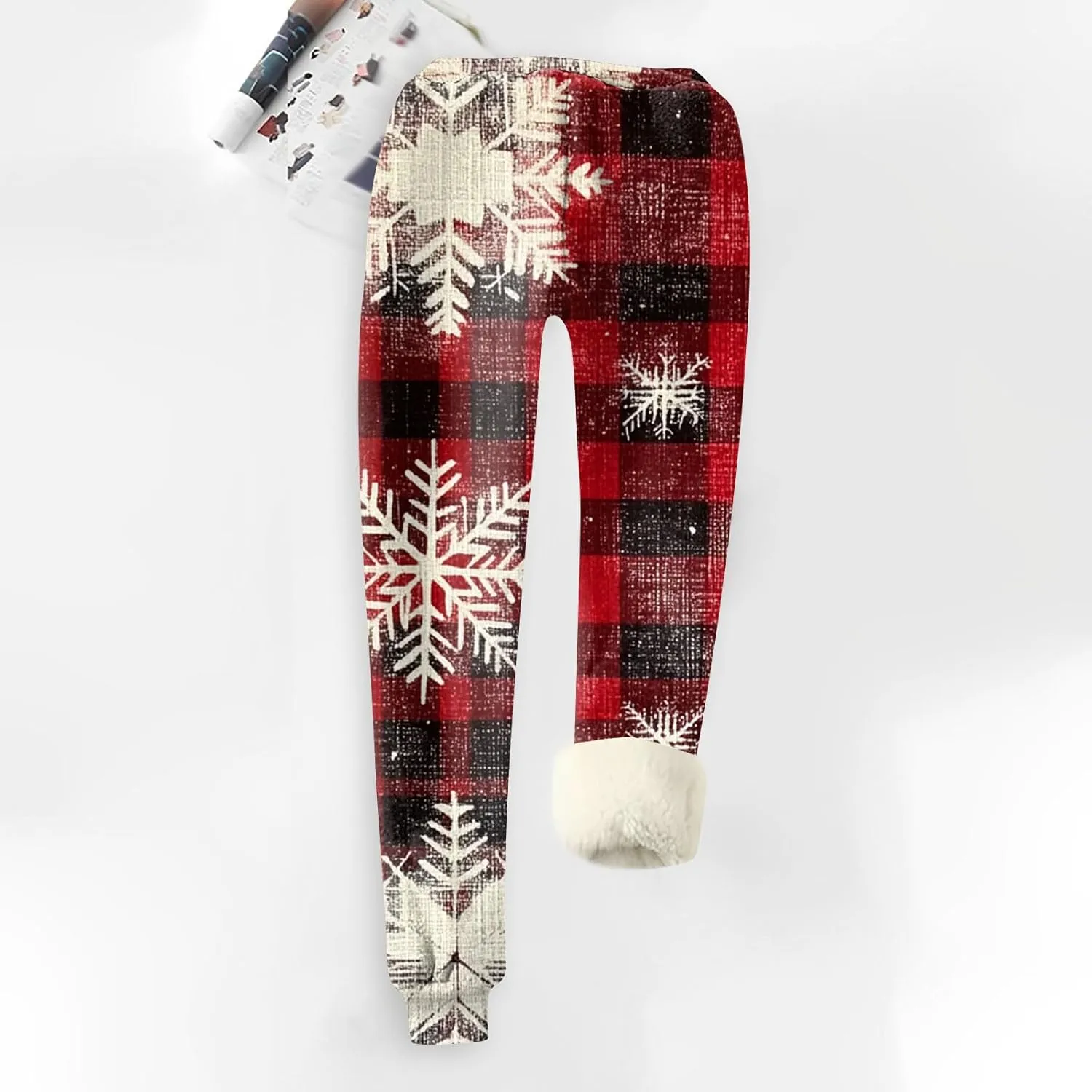 ZEFOTIM Womens Christmas Pants Thermal Pants Women Warm Lounge Drawstring Pant with Pockets