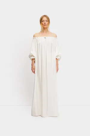Zephir Off-the-shoulder Maxi Dress in White