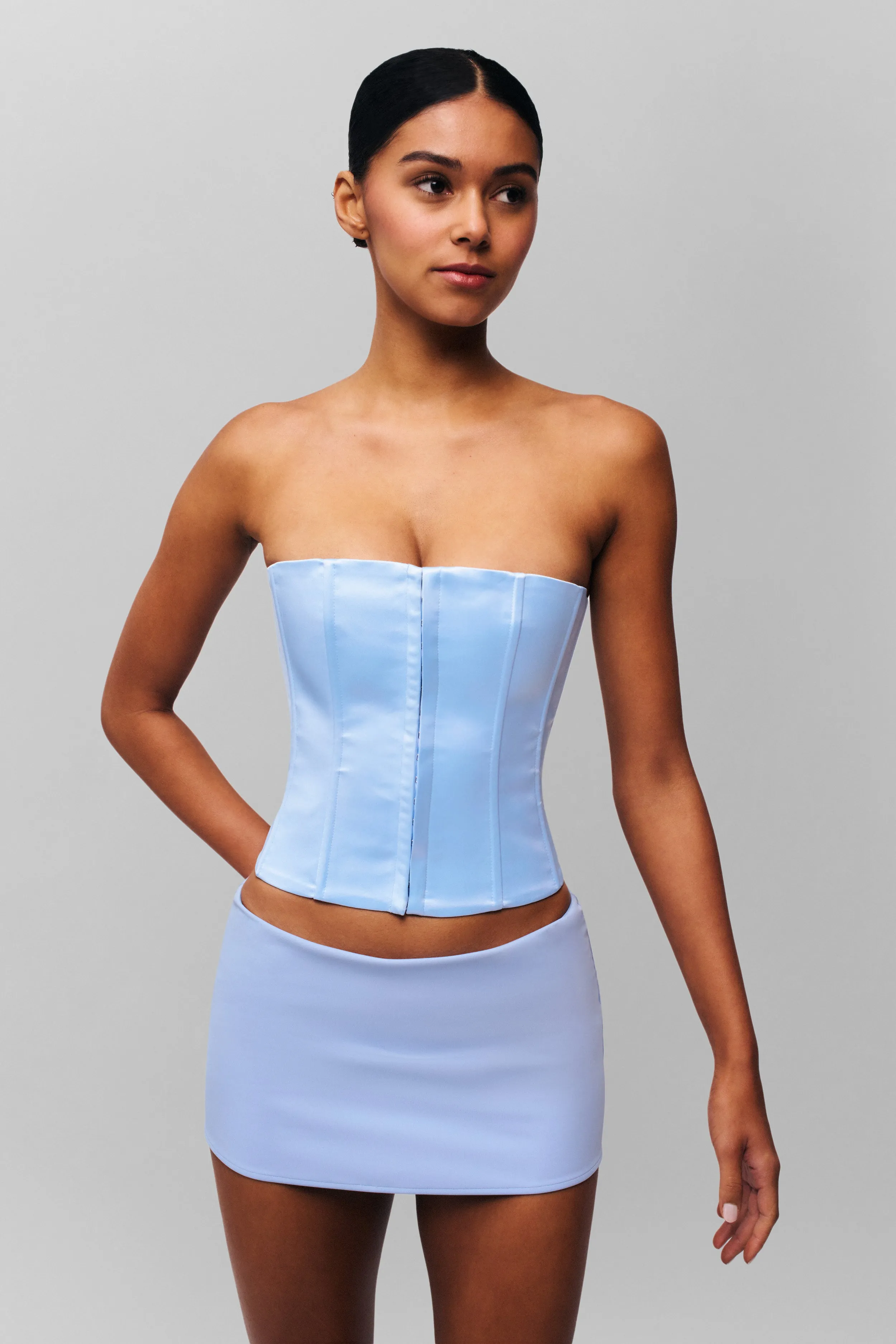 Satin Corset Compression Fit Engineering Gym Wear
