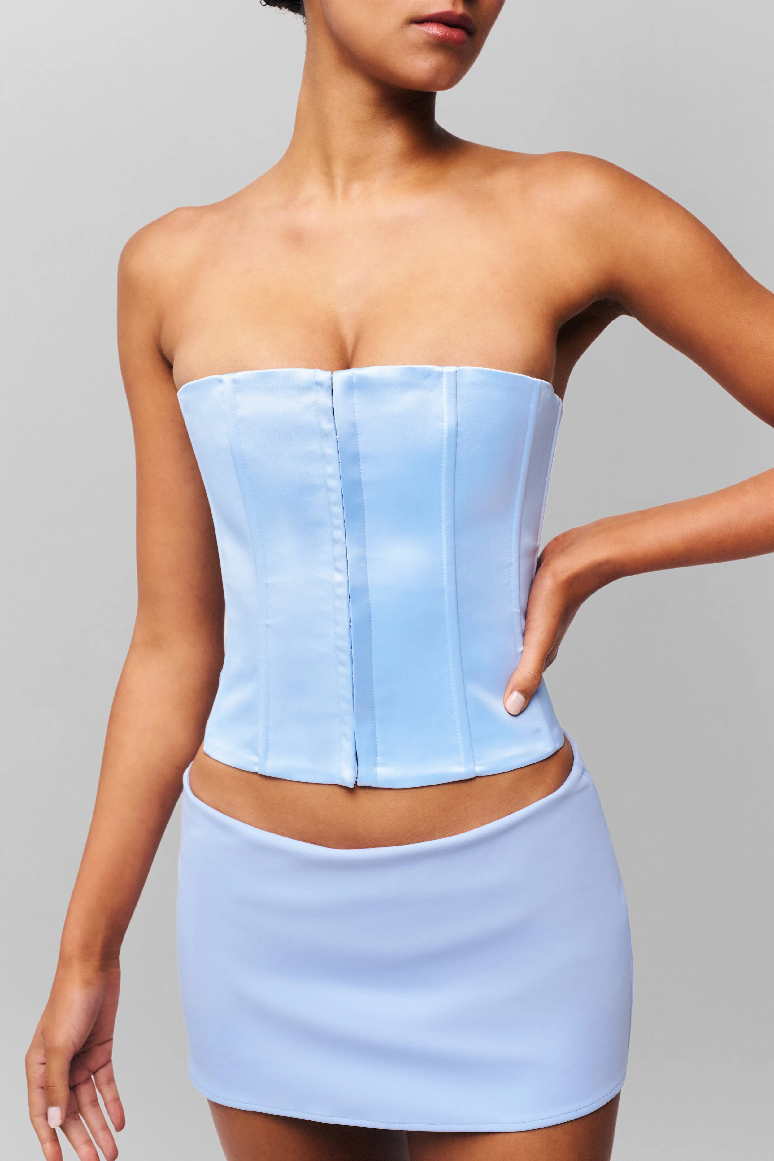 Printed T-shirt Satin Corset