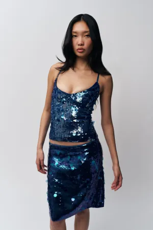 Paillette Cami Top Ethically Sourced Material Casual Sweater