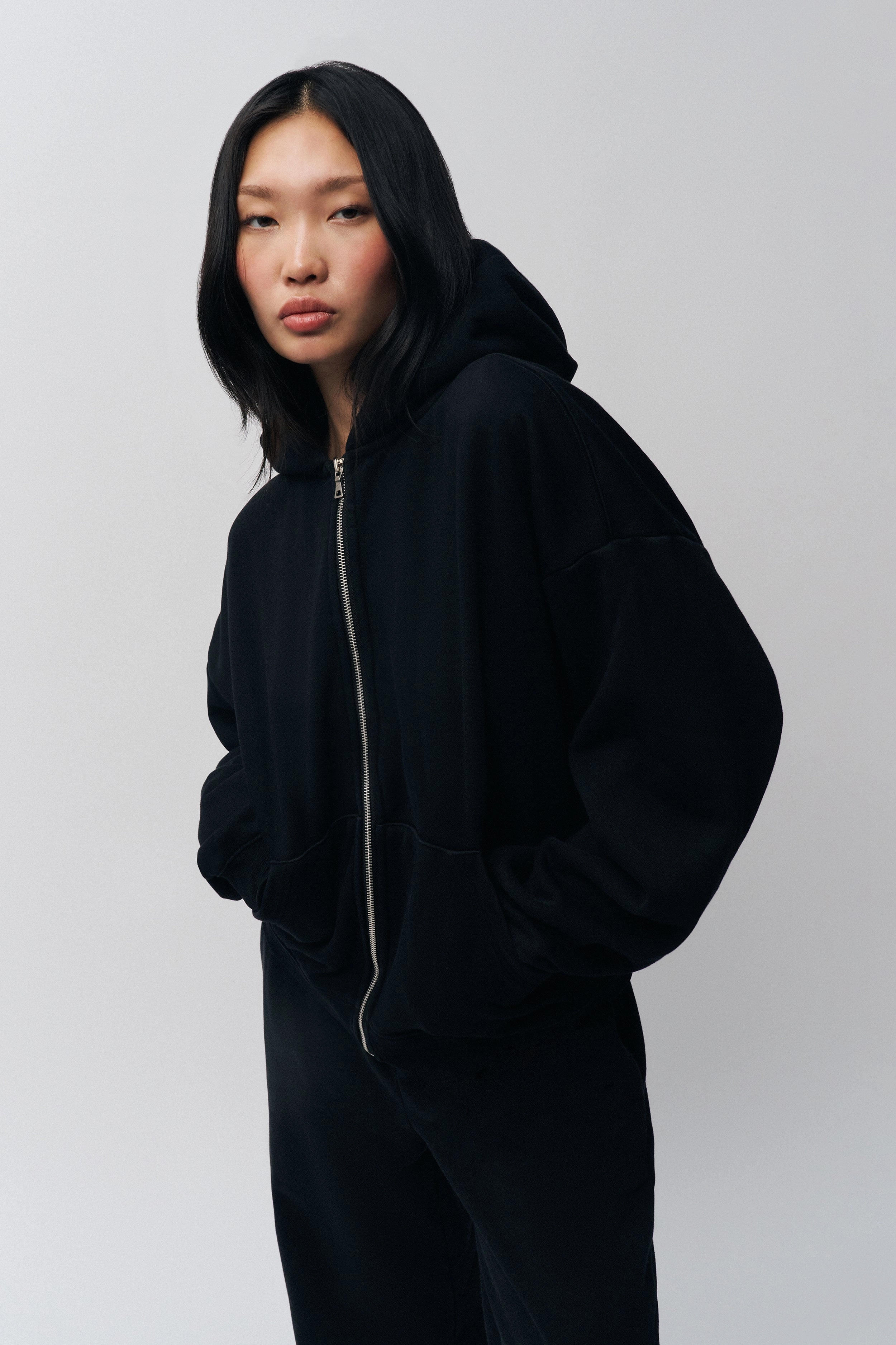 Zip Up Hoodie Water Repellent Treatment Eco Friendly Yarn