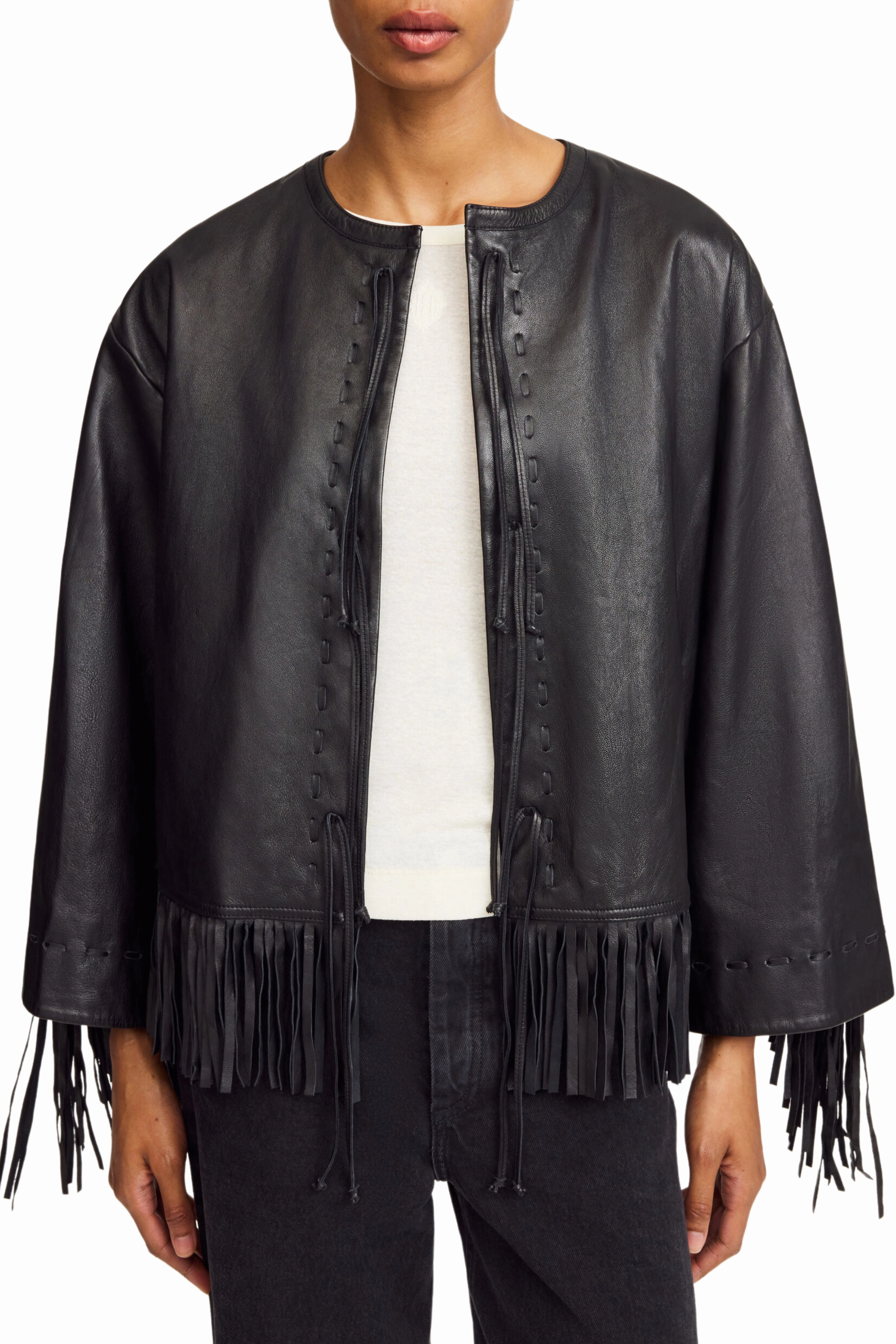 Glossy Finish Reinforced Shoulders Zoena Jacket