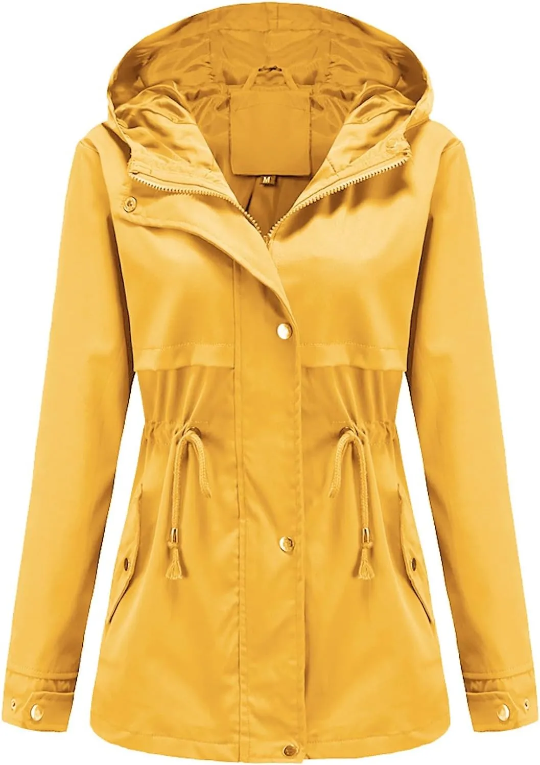 ZYXTIM Women's Waterproof Hooded Jacket Outdoor Quick Dry Raincoat Plus Size Cycling Hiking Raincoats Trendy Windbreaker